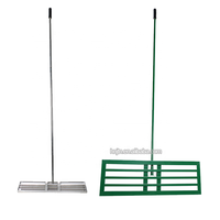 Niveleur de pelouse en acier inoxydable pour le golf, râteau de jardin, outils verts, râteau de nivellement de la pelouse pour le sable et le gravier