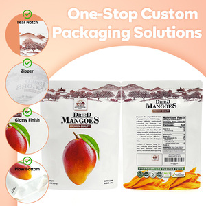 Sacchetto Doypack ad Alta Barriera Personalizzato con Chiusura a Zip Richiudibile per Snack di Mango Essiccato a Basso Contenuto di Zuccheri, Confezione all'Ingrosso - Product Image 4