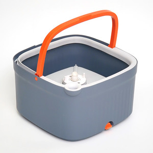 <b>Flat</b> <b>Mop</b> Set With Square Bucket Microfiber Cloth Cover Rectangular Design For Dry And Wet Cleaning - Product Image 2