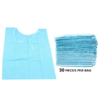Bavoirs dentaires jetables imperméables de 3 plis, 100 pièces, pour usage médical, serviettes dentaires avec cravate