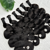 Cheveux en vrac sans trame à cuticules alignées pour tressage, 100% cheveux humains brésiliens, cheveux vietnamiens, fournisseur en gros, cheveux bruts ondulés