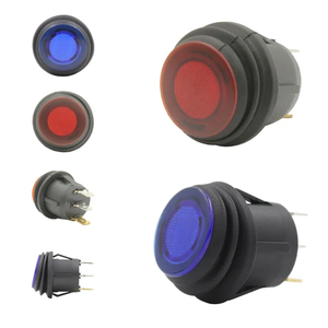 Interruptor Basculante Redondo de <span class=keywords><strong>12</strong></span> <span class=keywords><strong>Voltios</strong></span> con LED Azul, 3 Pines, ON-OFF, 20A, Clasificación IP66, Material ABS+PC Superior para Auto, RV, Camión, Remolque, Barco - Product Image 6