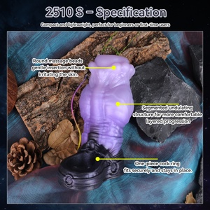 YOCY Fantasy Silicone Open-ended Penis Sleeve Size M L XL Knot <b>Dildo</b> Sheath Delay Ejaculation Sex Toy for Men Cock Enlargement - Product Image 2