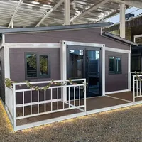 Casa Contenedor Prefabricada Expandible de 20 pies/40 pies, Casa Plegable Portátil, Mini Casa de 2, 3 o 5 Dormitorios con Sala de Estar