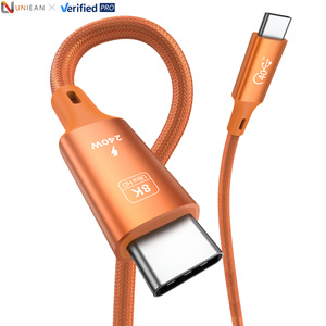 สายชาร์จเร็ว UNIEAN 4.0 ขายส่ง สาย USB 40Gbps ยาว 2 เมตร 3 เมตร รองรับ 8k Type C สำหรับ <span class=keywords><strong>iPhone</strong></span> 15 Pro Max และ Android - Product Image 1