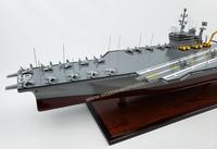 Modèle de bateau en bois de porte-avions USS AMERICAA CV-66_ Modèle artisanal en bois en gros avec réduction de prix de haute qualité