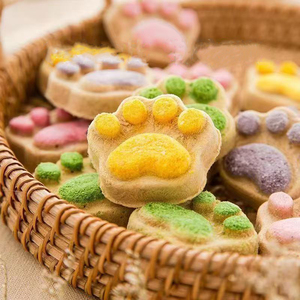 Bán buôn Paw Pie đóng băng Khô gà mèo xử lý Snack Biscuit Dog Paw hình thịt bánh cho Puppy Kitten ăn khỏe mạnh - Product Image 3