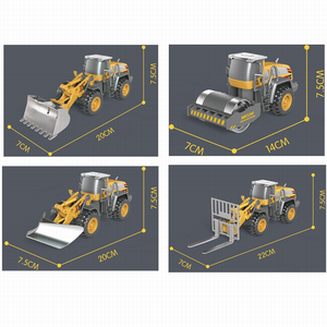 Juguete de simulación de fundición a presión para niños, modelo de vehículo de aleación, Bulldozer, carretilla elevadora, rodillo de nieve, coche de Metal - Product Image 6