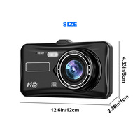 Haute définition 1296P écran tactile voiture montage Dash Cam 4 pouces nouvelle image inversée DVR WDR Vision nocturne caché double enregistreur de conduite