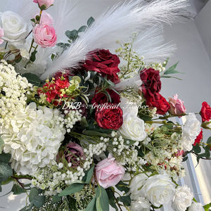 Wholesale High Quality Artificial Silk Flower Rose Decor Set <b>Wedding</b> Backdrop Panel Floor Decoration Horn Floral <b>Arch</b> - Product Image 3