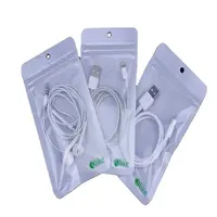 מותאם אישית מודפס פלסטיק עמיד למים מיילר אריזת תיק רוכסן USB כבל אוזניות טלפון פאוץ תיק