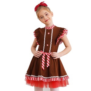 Costumi da Omino <span class=keywords><strong>di</strong></span> Pan <span class=keywords><strong>di</strong></span> Zenzero per Bambine 6-16 Anni, Abito Tutu per Feste <span class=keywords><strong>di</strong></span> <span class=keywords><strong>Natale</strong></span>, Danza e Balletto - Product Image 1