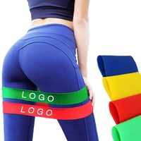 Lot de 5 bandes d'entraînement en boucle de résistance élastique pour l'entraînement des jambes.