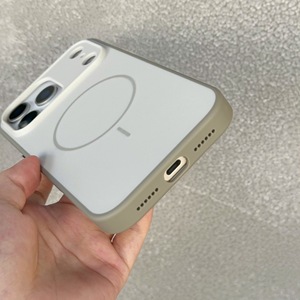 เคสโทรศัพท์ iPhone17promax TPU PC แบบครอบคลุมทุกด้าน ปุ่ม AI ดีไซน์บาง วงแหวนแม่เหล็ก ลายนูน รูใหญ่ สีพื้น พร้อมชุดทำความสะอาด - Product Image 2