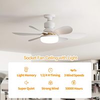 Vente chaude prise ventilateur lumière lames amovibles ventilateur de plafond à distance lumières ventilateur de plafond modernes