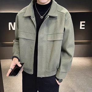 Giacca da Uomo <span class=keywords><strong>Bad</strong></span> Boy Elegante in Misto Lana Premium Streetwear con Risvolto Giovanile Autunno Inverno 2023 Nuova Collezione Chic - Product Image 2