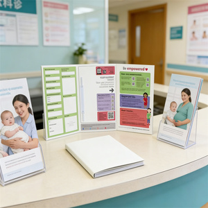 Dossier médical en carton durable imprimé offset avec fermeture à clip, personnalisé pour les documents prénatals des <span class=keywords><strong>femmes</strong></span> enceintes - Product Image 5