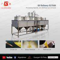 Machine de raffinage automatique de pétrole brut de 2 tonnes pour le traitement de l'huile de sésame, de soja et de noix