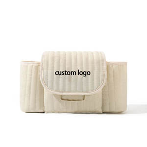 Fuliya bordado personalizado impermeable cochecito de <span class=keywords><strong>bebé</strong></span> bolsa colgante de viaje portátil maternal Flip momia <span class=keywords><strong>bebé</strong></span> pañal bolsas de mano - Product Image 1
