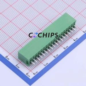 DB2EVC-2.54-18P-GN Plug-in Terminal Block Through hole,P=2.54mm Connector Board-to-Board / Socket - Closed 1x18P 2.54mm Green - Product Image 2