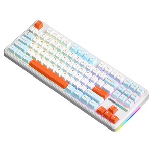 คีย์บอร์ดเกมมิ่ง AULA F87 RGB Backlit DIY แบบปรับแต่งได้ 87 ปุ่ม คีย์บอร์ดไร้สาย USB พร้อมโครงสร้างแบบ Laptop Washer - Product Image 2