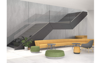 Ensemble Canapé Acoustique à Dossier Haut pour Bureau, Salon d'Accueil, Sièges de Réunion en Tissu Privatif, Design Moderne pour Espace Ouvert