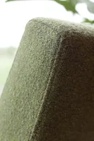 Chaise longue Scandianavia en bois Vintage Green Sage Boucle Fauteuil en bois moderne au design du milieu du siècle