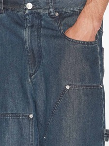 YKmozi กางเกงยีนส์ทรงแบ็กกี้ยีนส์ทรงหลวมมีกระเป๋าที่ใส่ได้เฉพาะสำหรับช่างไม้กางเกงยีนส์ทรงแบ็กกี้ไซส์ออกแบบโลโก้ได้ตามต้องการ - Product Image 5