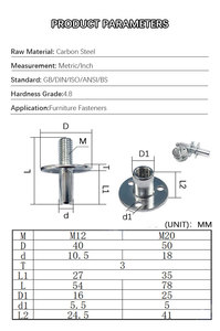 Factory Supply M12 M20 Carbon Steel T Nut Galvanized Three Way Furniture <b>Fastener</b> OEM ODM - Product Image 5