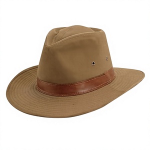 Chapeau de safari à large bord avec œillets de ventilation, unisexe, en coton marron, décontracté, printemps-été, adulte, 56-58 cm - Product Image 1