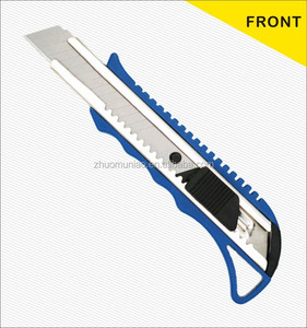 Couteau utilitaire rétractable multifonctionnel en plastique de qualité industrielle personnalisé, support OEM, lame de verrouillage de 18 mm, coupe haute teneur en <span class=keywords><strong>carbone</strong></span> - Product Image 5