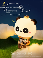 Lampe de nuit en silicone pour chambre d'enfant, lampe de nuit LED rechargeable en forme de panda, avec fonction tactile, cadeau pour enfants, pour la chambre d'enfant