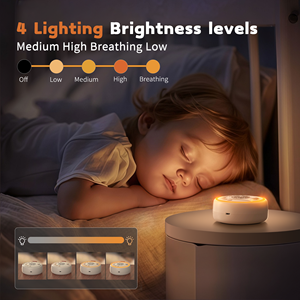 Machine portable à <span class=keywords><strong>bruit</strong></span> <span class=keywords><strong>blanc</strong></span> <span class=keywords><strong>pour</strong></span> bébé et adultes avec 22 sons relaxants 4 niveaux de veilleuse Aide au sommeil <span class=keywords><strong>pour</strong></span> la maison et les voyages - Product Image 6