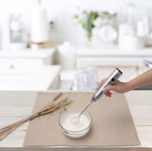 Batidora de Leche Eléctrica de Acero Inoxidable, Mini Mezcladora de Café, Espumador de Leche, Batidora de Huevos, Espumador de Leche Recargable - Product Image 3