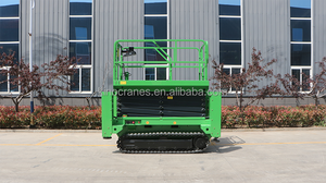 Elevador de tijera hidráulico portátil sobre orugas 11,8 M 13,6 M plataforma de trabajo aéreo para uso interior/exterior - Product Image 2