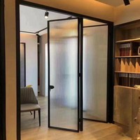 Portes pliantes intérieures en aluminium de haute qualité 6063, portes pliantes intérieures, portes en verre, portes françaises intérieures en aluminium pour cuisine