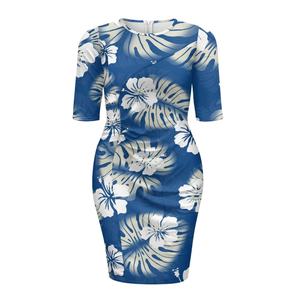 وصل حديثًا تصميم مخصص مطبوع بولينيزي أنيق مساء حفلة موسيقية أوراق النخيل فستان نسائي ملاصق للجسم - Product Image 6