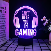 Lampe de Noël à LED 3D personnalisée avec base de bureau en acrylique Mini lampara anime pour la décoration de la chambre des enfants Lampe de lit Design personnalisé