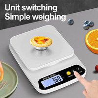 Huishoudelijke elektronische weegschaal voor voedsel, gram- en kilogrammeting, draagbare bakweegschaal, kleine elektronische weegschaal 10kg