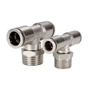 אביזרי אוויר פלסטיק פנאומטיים + משאית פליז לחבר צינור מתאים 3 דרך סוג t לדחוף-in & חוט מחבר צינור אוויר - Product Image 3