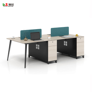 Lysun mobilya açık modüler iş istasyonu ergonomik ve cabrio MFC ofis personeli çalışma masası için 2 <span class=keywords><strong>4</strong></span> 6 8 kişi - Product Image 4