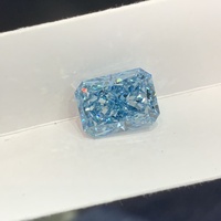Fantaisie Intense Blue Radiant 8.3-1.19CT VS1 lâche CVD HPHT Lab Grown Diamond