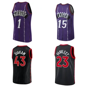 Jersey basket Amerika kualitas terbaik seragam basket Amerika #1 McGrady #15 Car.ter #43 siakku #23 Vanvleet