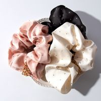Accessoires pour cheveux : Élastique à cheveux en dentelle ondulée floquée, style 'gros intestin', motif forêt