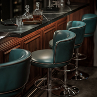 Ensemble de canapé de bar en cuir PU classique avec sièges de salon sectionnels souples pour restaurant