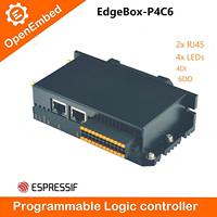 EdgeBox-P4C6 PLC Industrial de Alto Rendimiento con Wi-Fi 6/5 ESP32, Monitoreo Remoto y 4 LED para Control Industrial