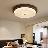 Plafonnier encastré LED minimaliste moderne pour chambre à coucher Décoration intérieure Luminaire en fer et verre