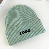 Bonnets épais multi-points de haute qualité avec logo brodé et texte personnalisé, chapeaux tricotés d'hiver