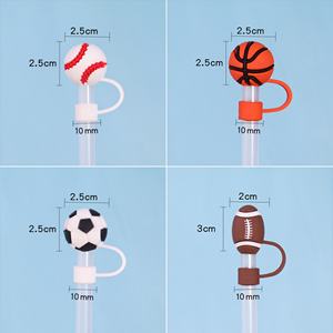 ขายส่งปลั๊กกันฝุ่นหลอดดูดลายการ์ตูน PVC ยางนิ่ม ขนาด 10 มม. อุปกรณ์เสริมสำหรับหลอดดูด - Product Image 2