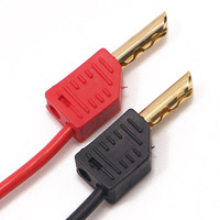 AMASS Prise banane creuse 4 mm tout cuivre plaqué or haute intensité à souder mâle-femelle conception monobloc empilable 25.425 30V-60V